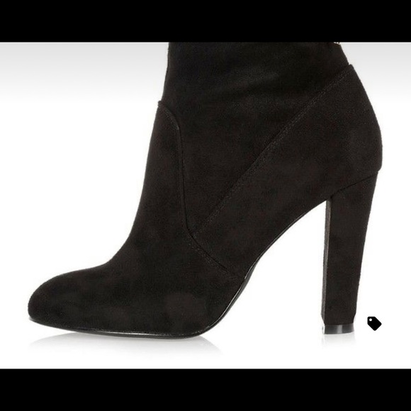 Rear Tie Block Heel Ankle Boot - Picture 4 of 5